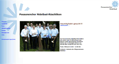 Desktop Screenshot of posaunenchor.nidelbad.ch