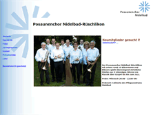 Tablet Screenshot of posaunenchor.nidelbad.ch